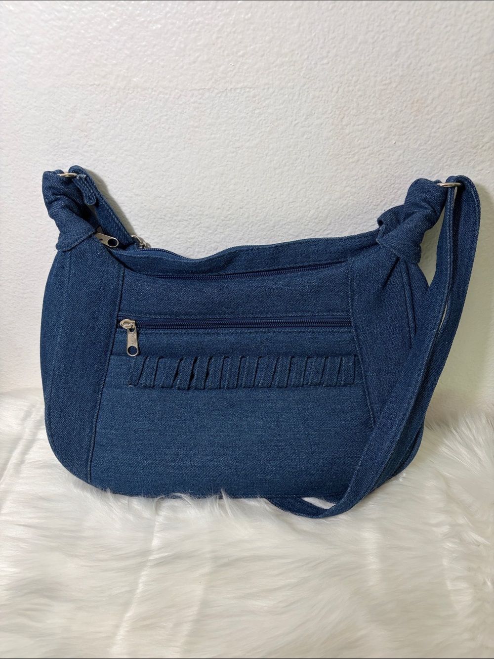 Denim Blue Crossbody Shoulder Bag
